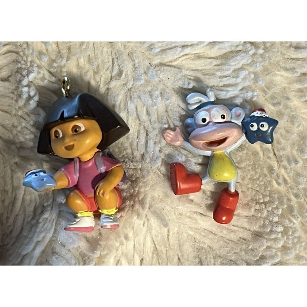 Dora The Explorer & Boots 2004‎ Catching A Star Christmas Ornaments Cake Toppers